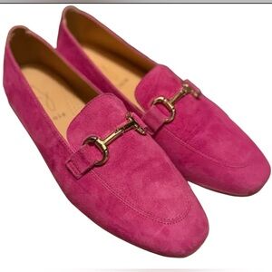 NWT Joie hot pink Suede Loafers